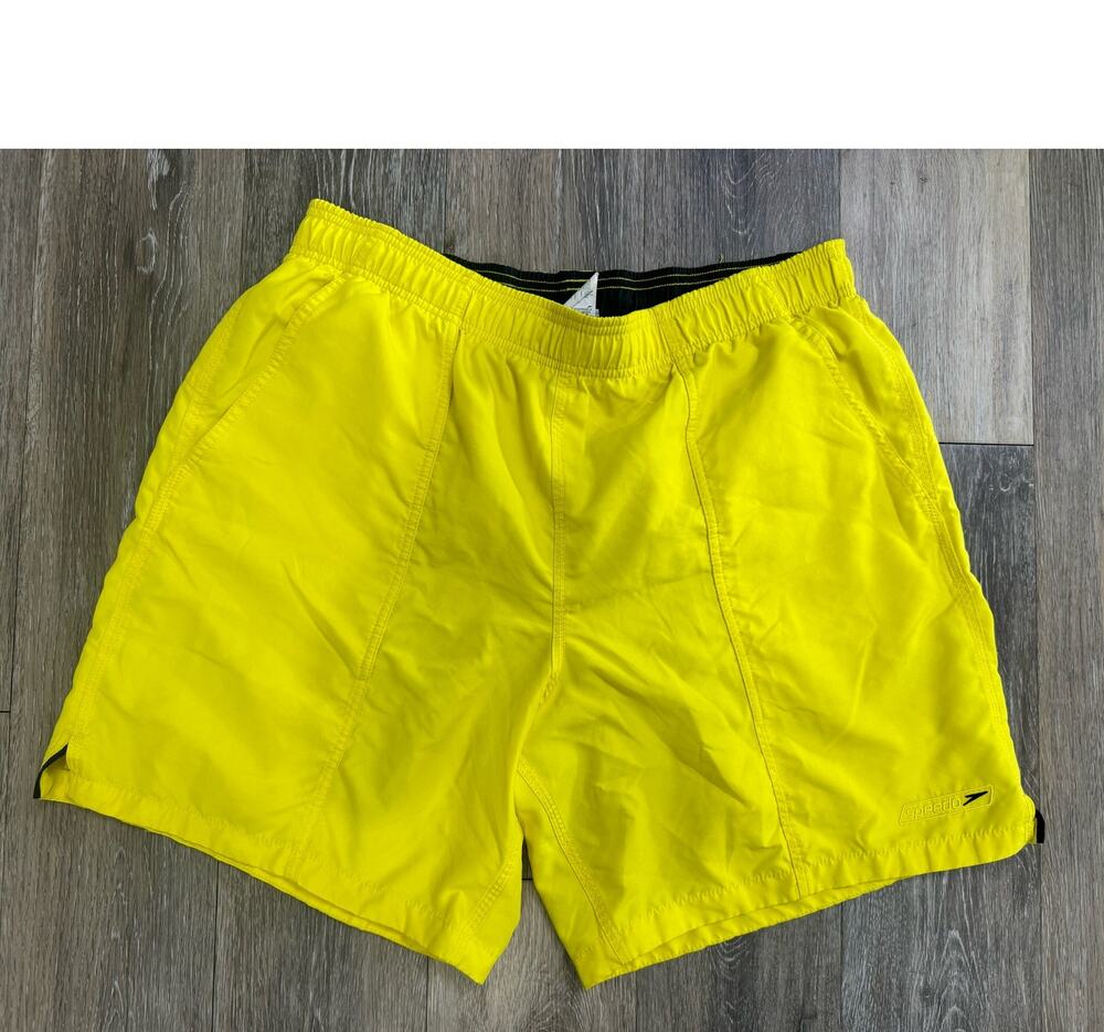 Speedo Swim Trunks, Yellow, Large